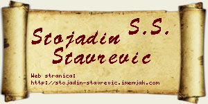 Stojadin Stavrević vizit kartica